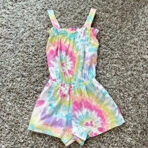 The Children's Place Girls 4T Tie Dye Shorts Romper Summer Play Clothes Lake Fun